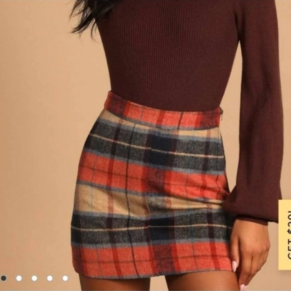 Lulu's Plaid Skirt XS (New)